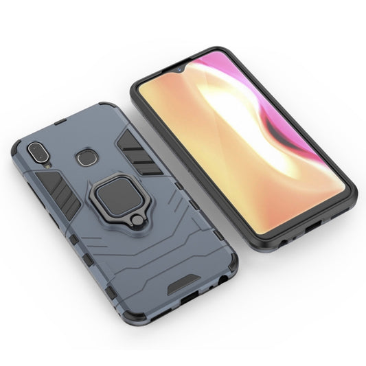 PC + TPU Shockproof Protective Case with Magnetic Ring Holder for Vivo Y95 (Navy Blue) by buy2fix