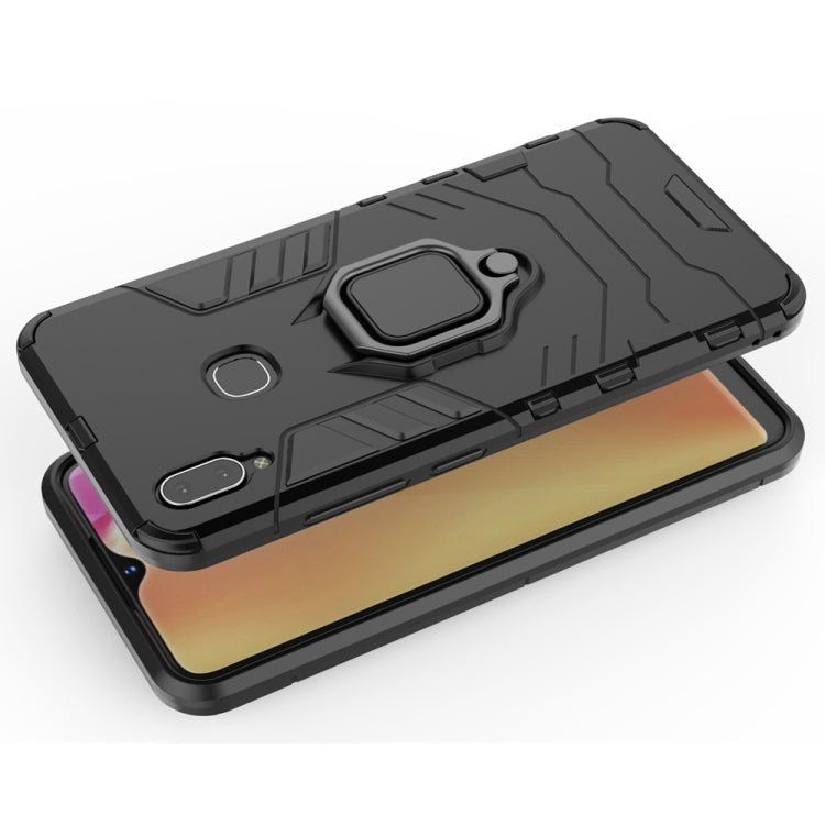 PC + TPU Shockproof Protective Case with Magnetic Ring Holder for Vivo Y95 (Navy Blue) by buy2fix