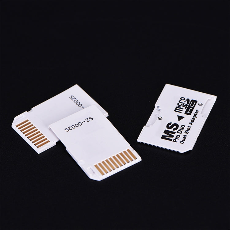 CR-5400 Dual Slot Micro SDHC(TF) to MS PRO Duo Adapter, Total Supported Capacity: 64GB by buy2fix