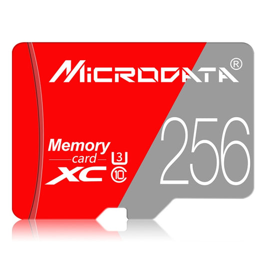 MICRODATA 256GB Class10 Red and Grey TF(Micro SD) Memory Card by MiCRODATA