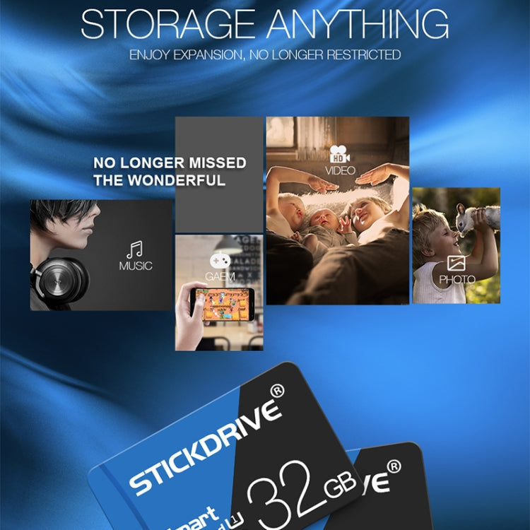 STICKDRIVE 64GB High Speed U3 Blue and Black TF(Micro SD) Memory Card by STICKDRIVE