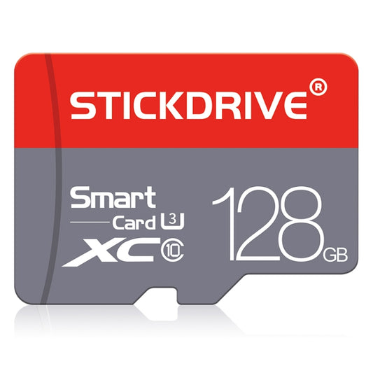 STICKDRIVE 128GB U3 Red and Grey TF(Micro SD) Memory Card by STICKDRIVE
