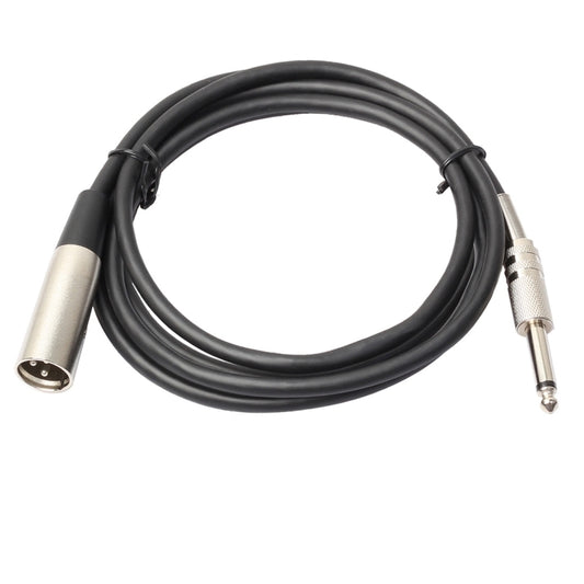 1.8m XLR 3-Pin Male to 1/4 inch (6.35mm) Mono Shielded Microphone Audio Cord Cable by buy2fix