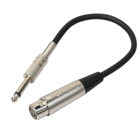 30cm XLR 3-Pin Female to 1/4 inch (6.35mm) Male Plug Stereo TRS Microphone Audio Cord Cable by buy2fix
