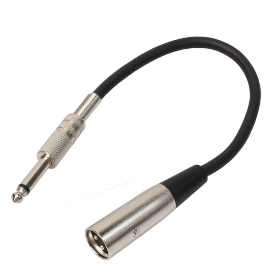 30cm XLR 3-Pin Male to 1/4 inch (6.35mm) XLR Female Plug Stereo Microphone Audio Cord Cable by buy2fix