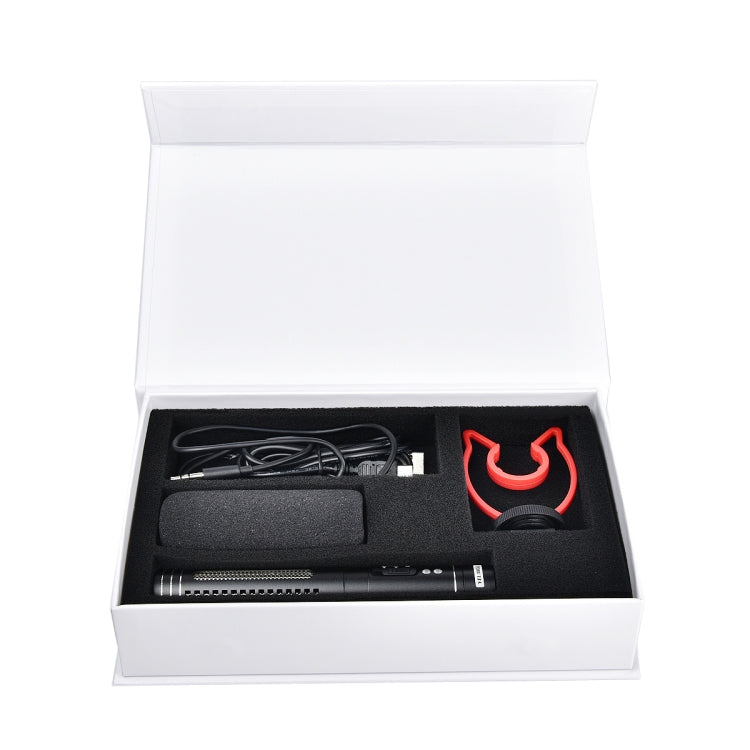 YELANGU MIC015 Professional Interview Condenser Video Shotgun Microphone with 3.5mm Audio Cable for DSLR & DV Camcorder (Black) by YELANGU