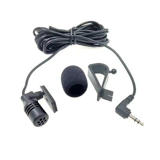 ZJ015MR Stereo 3.5mm Angle Head Plug Car Navigation DVD External Paste Microphone, Length: 3m by buy2fix