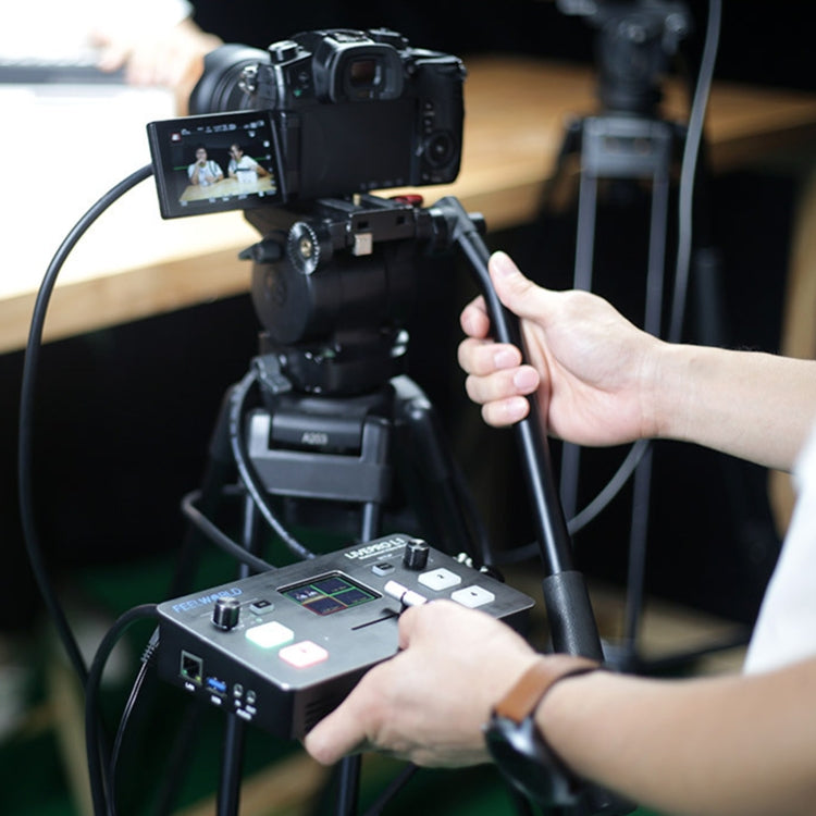 FEELWORLD LIVEPRO L1 Multi-camera Media Live Broadcast 4-Channel Live Production Switcher with 2.0 inch TFT Screen by FEELWORLD
