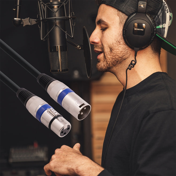 1.8m 3-Pin XLR Male to XLR Female MIC Shielded Cable Microphone Audio Cord by buy2fix