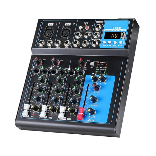 F4 Home 4-channel Bluetooth USB Reverb Mixer, US Plug (Black) by buy2fix