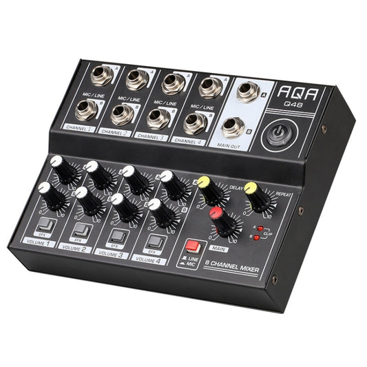 AQA 8-channel Mixer Microphone Effector (Black) by buy2fix