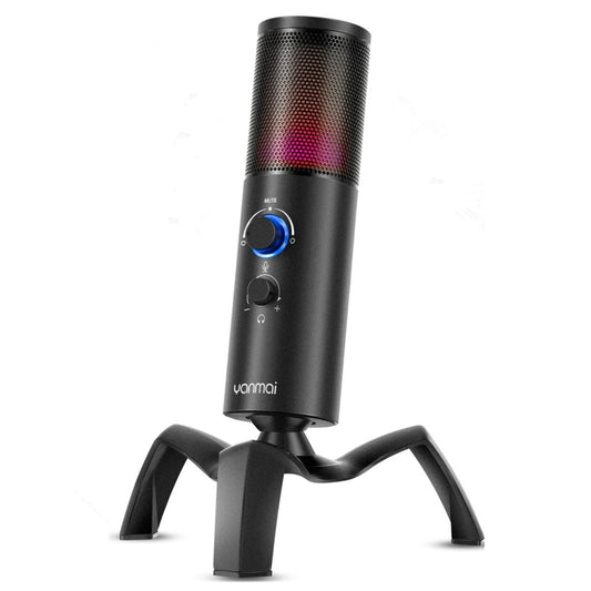 Yanmai Q18 USB Professional Computer Microphone Anchor Recording Karaoke Condenser Microphone (Black) by Yanmai