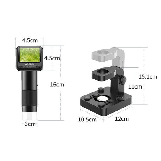 APEXEL MS003 Outdoor Portable HD Digital Microscope with Base by APEXEL
