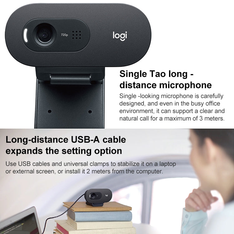 Logitech C505e USB 720P Web Camera with Microphone by Logitech