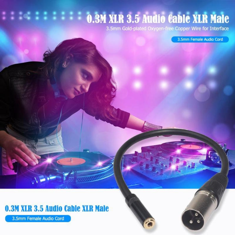 TC227K17-03 3.5mm Female to XLR Male Audio Cable, Length: 0.3m by buy2fix