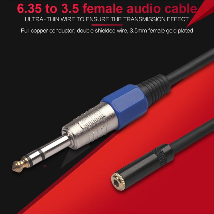 3094MF-03 6.35mm Male to 3.5mm Female Audio Cable, Length: 0.3m by buy2fix