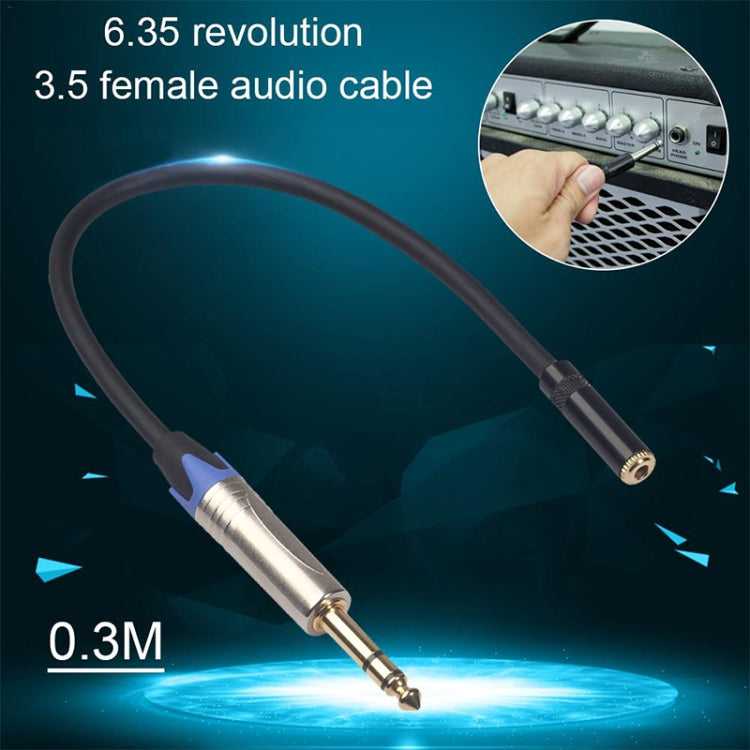 TC203NF03 6.35mm Male to 3.5mm Female Audio Cable, Length: 0.3m by buy2fix