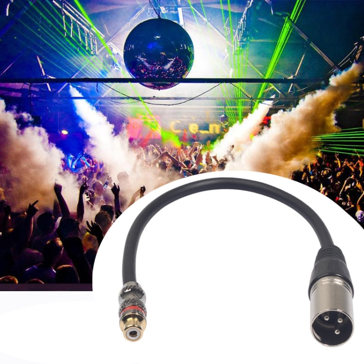 TR026K17-03 RCA Female to XLR Male Audio Cable, Length: 0.3m by buy2fix