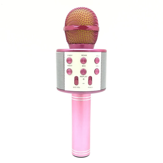 WS-858 Metal High Sound Quality Handheld KTV Karaoke Recording Bluetooth Wireless Microphone, for Notebook, PC, Speaker, Headphone, iPad, iPhone, Galaxy, Huawei, Xiaomi, LG, HTC and Other Smart Phones(Pink) by buy2fix