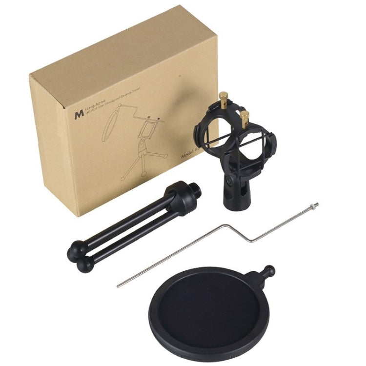 Yanmai PS-3 Mini Portable Microphone Anti-network Shockproof Desktop Stand(Black) by Yanmai