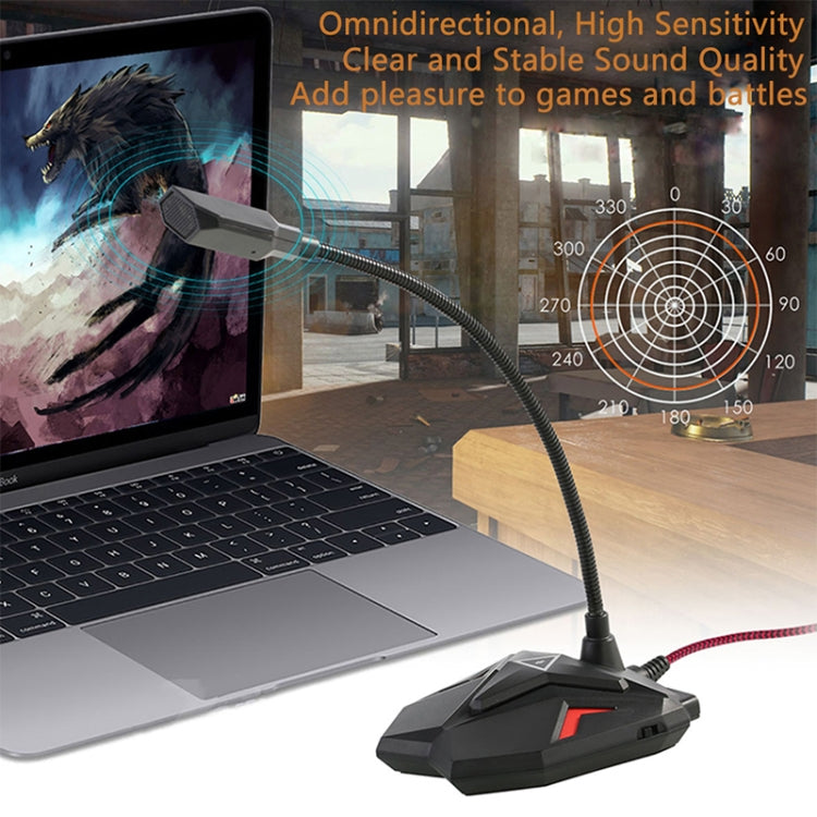 G55 Capacitive Gaming Microphone with LED Indicator(Black) by buy2fix