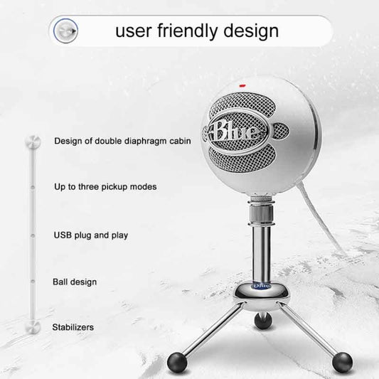 Logitech Blue Snowball USB Condenser Anchor Recording Microphone by Logitech