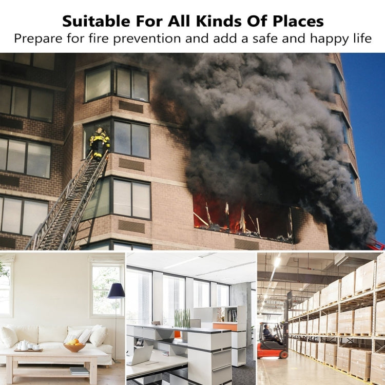 Photoelectric Smoke Detector with Red LED Indicator(White) by buy2fix