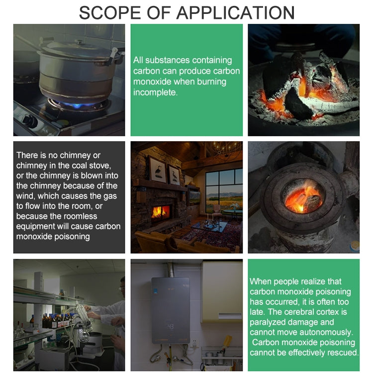 JSN-JY-909COM Smoke Carbon Monoxide Alarm Detector without Battery by buy2fix