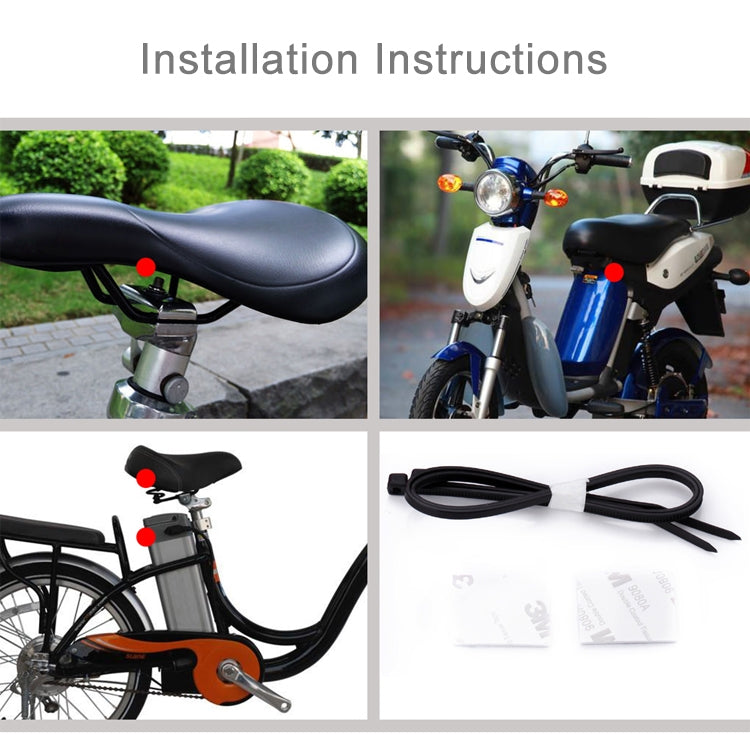 KS-SF22R IP55 Waterproof Wireless 113dB Vibration Burglar Sensor Alarm with Remote Control for Vehicle / Bicycle / Electric Bicycle by buy2fix