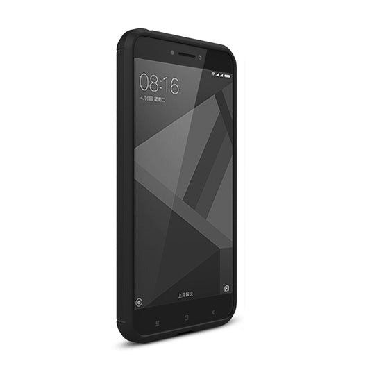 For Xiaomi Redmi 4X Brushed Carbon Fiber Texture Shockproof TPU Protective Cover Case (Black) by buy2fix