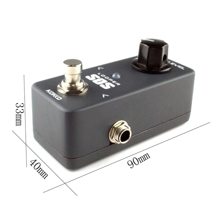 KOKKO FLP2 Mini SOS Looper Guitar Loop Recording Monoblock Effects Pedal(Black) by KOKKO