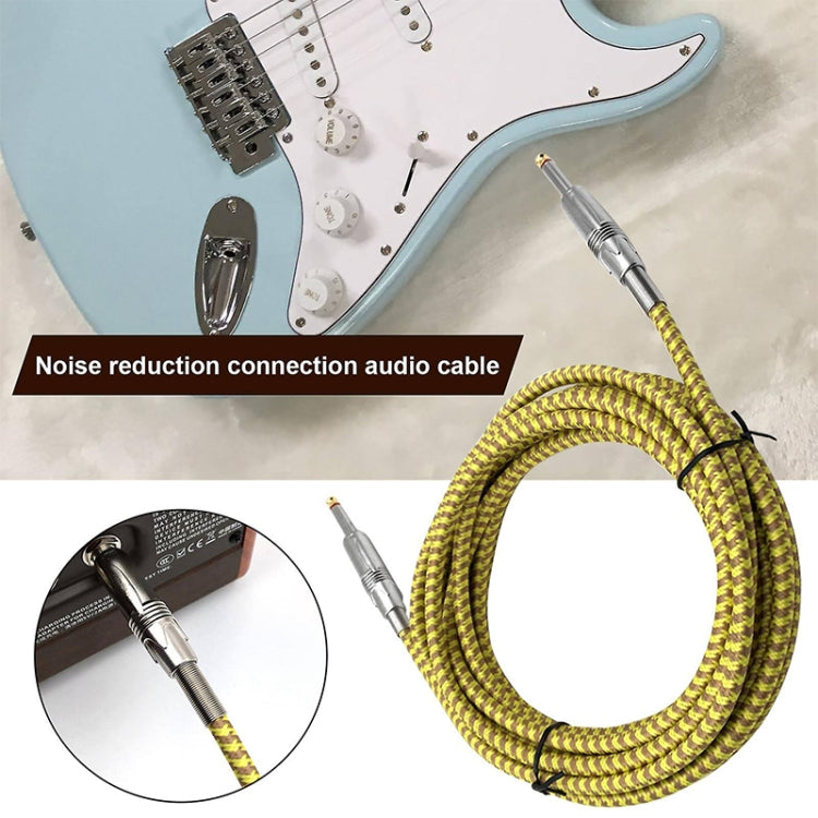 Wooden Guitar Bass Connection Cable Noise Reduction Braid Audio Cable, Cable Length: 10m by buy2fix
