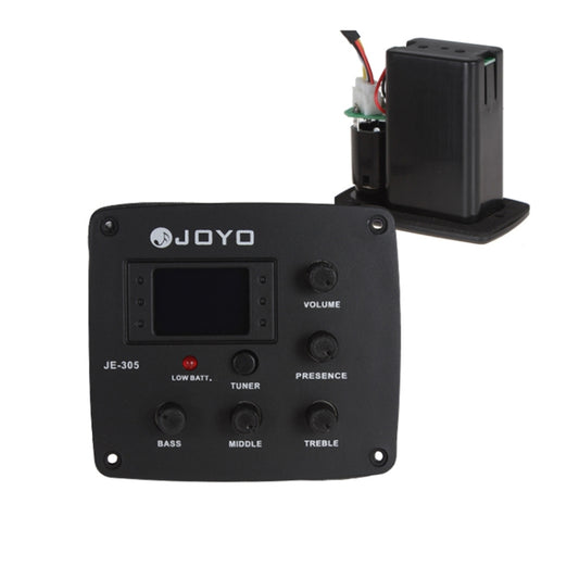 JOYO JE-305 Guitar Pickup 4-Band EQ Preamp Tuner Pickup Equalizer with Tuning Function (Black) by JOYO