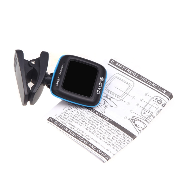 JOYO JMT-03 Portable Clip-on Guitar Tuner Metronome Supports MIC and CLIP Tuning Mode 2-in-1 360-Degree Rotating for Guitar Violin Ukulele (Black) by JOYO