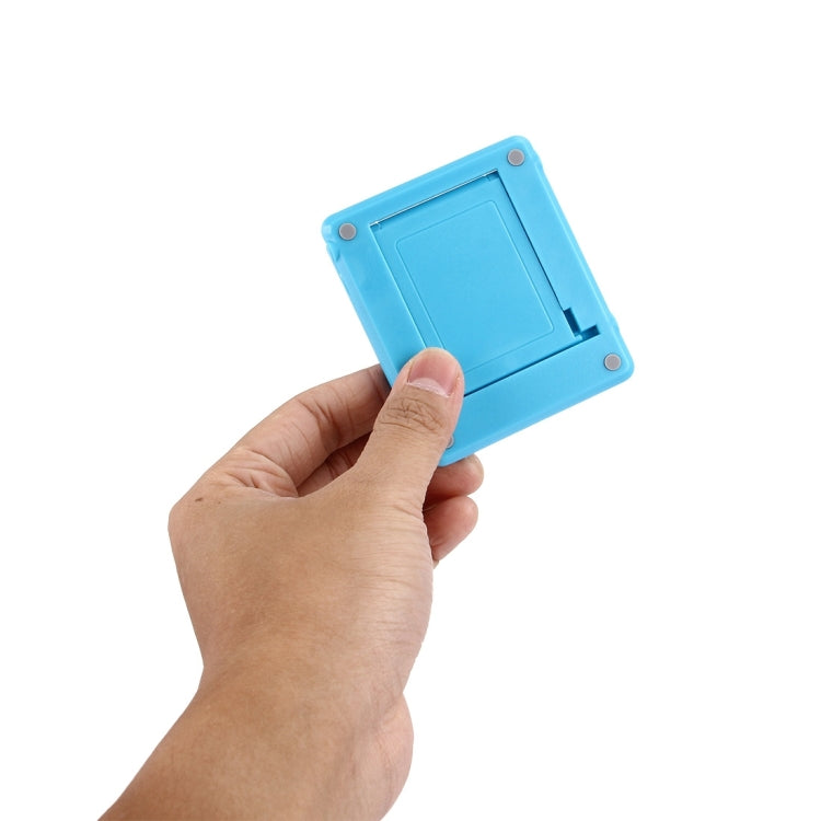 Universal Foldable Mini Phone Holder Stand, Size: 8.3 x 7.1 x 0.7 cm, For iPhone, Samsung, Huawei, Xiaomi, HTC and Other Smartphone, Tablets(Blue) by buy2fix