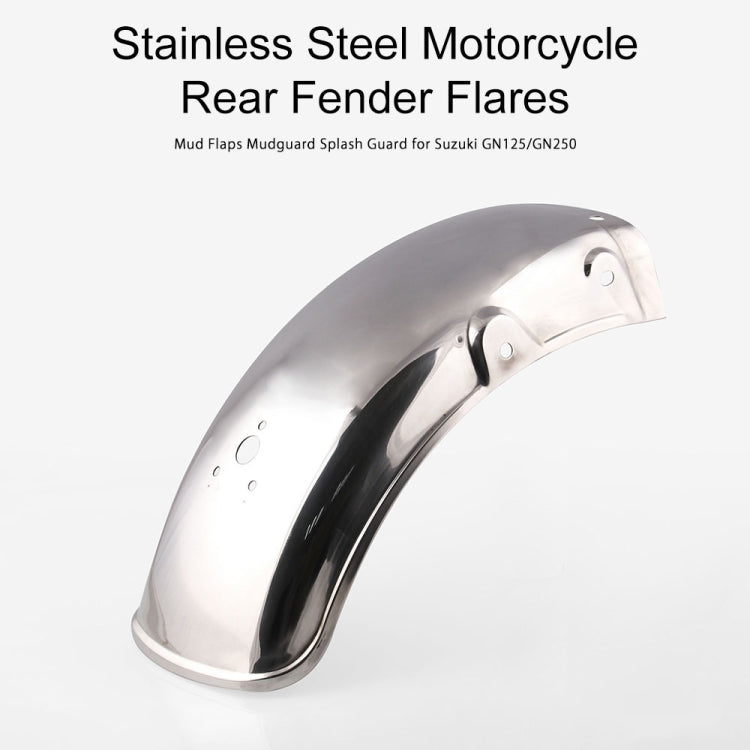 MB-WE019 Motorcycle Modified Stainless Steel Rear Mudguards Rear Tire Fender for Suzuki GN125 / GN250 by buy2fix