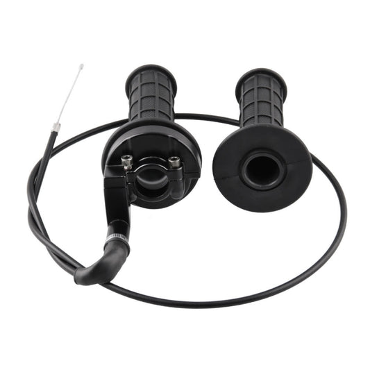 MB-MH028-BK Motorcycle Grips 22mm Handle Throttle Clamp Hand Grip with Throttle Cable for 110-250CC ATV Quad Pit Dirt Bike Motocross Racing by buy2fix