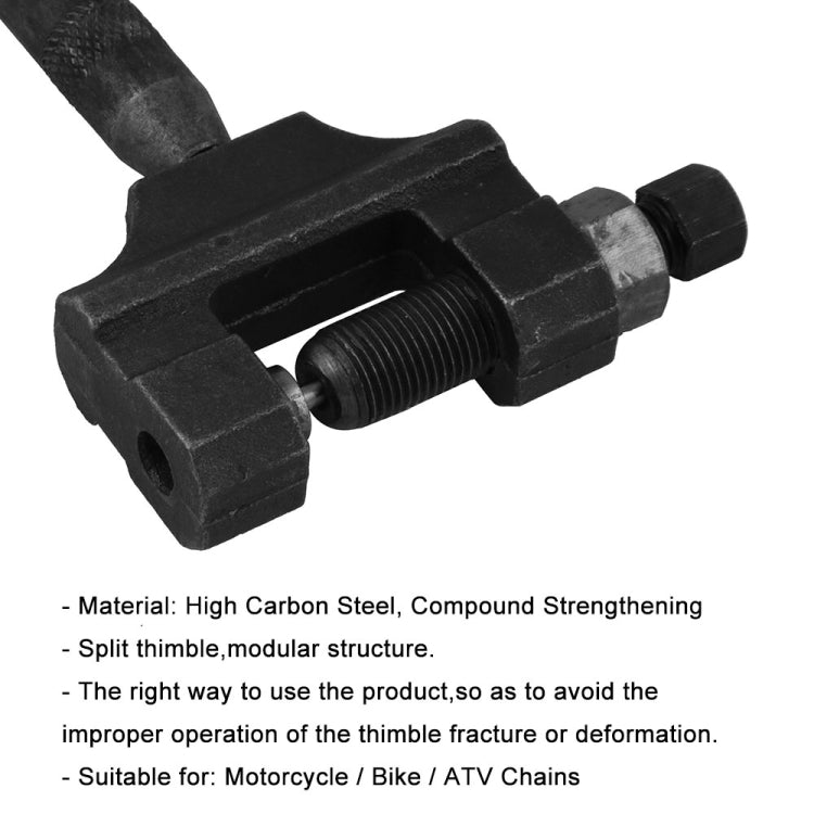 MB-CK014-BK Motorcycle / ATV Universal Chain Breaker Disassembler Repair Tool, Scope of Application: 420-530(Black) by buy2fix