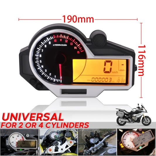 Speedpark Universal Motorcycle Instrument Colorful LED LCD N1-6 Speedometer Odometer Tachometer by Speedpark