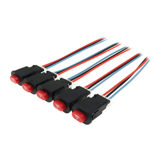5 PCS Motorcycle sScooter Modified Double Flashing Warning Light Switch by buy2fix