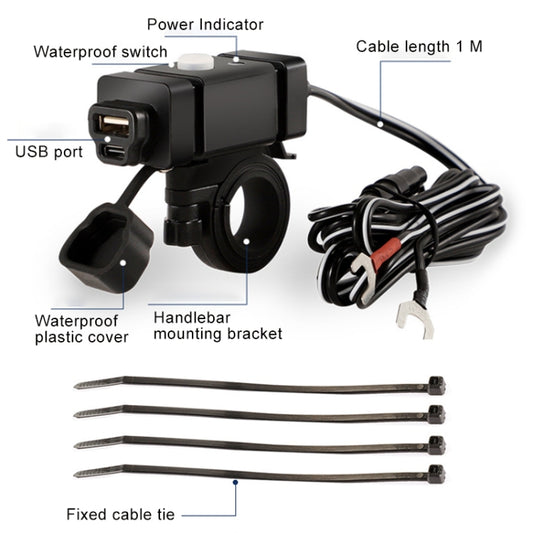 Motorcycle Mobile Phone Charger QC3.0 PD Fast Charge Charger U-type Terminal by buy2fix