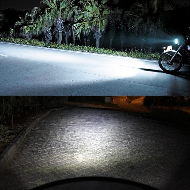 BA20D DC12V / 7.4W Motorcycle LED Headlight with 24LEDs SMD-3030 Lamp Beads (Yellow + White) by buy2fix