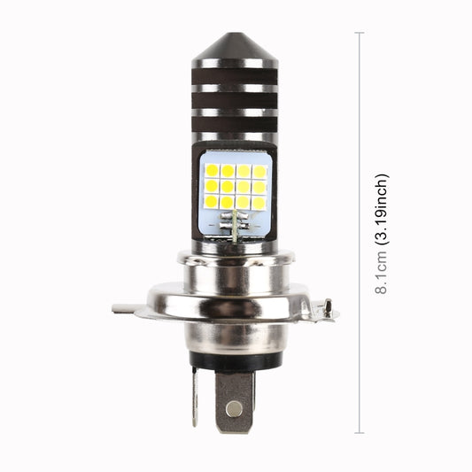 H4 DC12V / 7.4W Motorcycle LED Headlight with 24LEDs SMD-3030 Lamp Beads (Yellow + White) by buy2fix