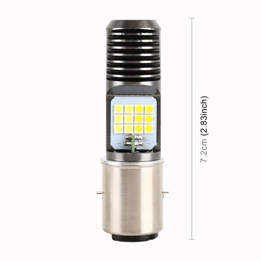 BA20D DC12V / 7.4W Motorcycle LED Headlight with 24LEDs SMD-3030 Lamp Beads (Yellow + White) by buy2fix