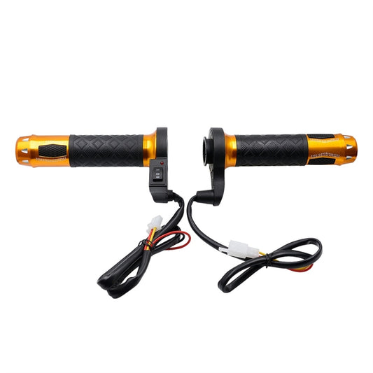 CS-764A3 12V Motorcycle Scooter Aluminum Alloy Electric Hand Grip Cover Heated Grip Handlebar(Gold) by buy2fix