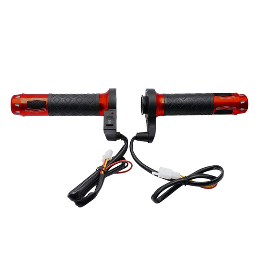 CS-764A1 12V Motorcycle Scooter Aluminum Alloy Electric Hand Grip Cover Heated Grip Handlebar (Red) by buy2fix