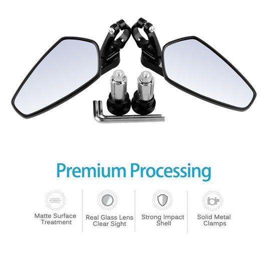 Universal 7 / 8 inch 22mm Modified Motorcycle Side Rearview Mirror (White) by buy2fix