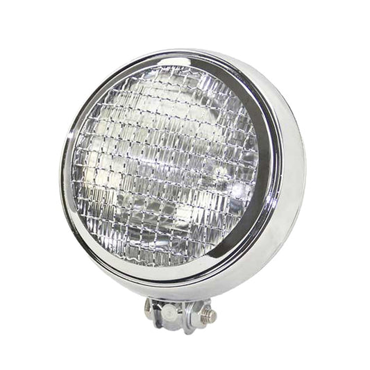 Motorcycle Silver Shell Harley Headlight Retro Lamp LED Light Modification Accessories (White) by buy2fix