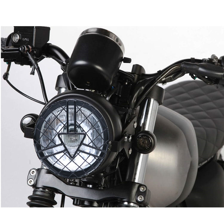 Motorcycle Arrowhead Reticular Retro Lamp LED Headlight Modification Accessories for CG125 / GN125 (White) by buy2fix