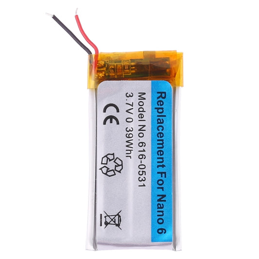 3.7V 0.39Whr For iPod nano 6 Rechargeable Replacement Li-polymer Battery by buy2fix
